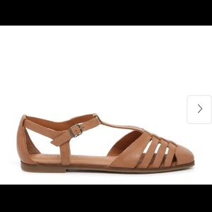 NWT Lucky Brand Alyema Flat in Cognac - 9M